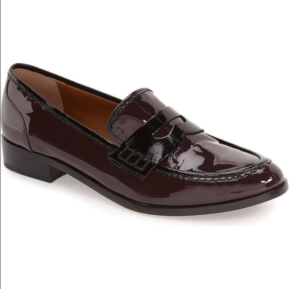franco sarto burgundy loafers